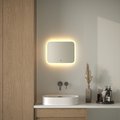 Зеркало с матированием и LED-подсветкой Defesto, 15W, 50x40см, ИК-выключатель, тёплый белый свет DF 3811RH