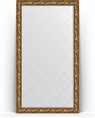 Зеркало Evoform Exclusive-G Floor 1140x2030 пристенное напольное, с гравировкой, в багетной раме 99мм, византия золото BY 6364