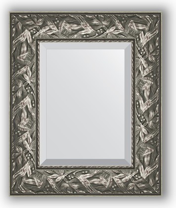 Зеркало Evoform Exclusive 490x590 с фацетом, в багетной раме 99мм, византия серебро BY 3364
