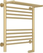 Полотенцесушитель электрический Сунержа Богема 2.0, с полкой, 600x500, МЭМ справа, шампань матовый 022-5207-6050