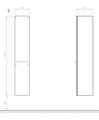 Шкаф-пенал подвесной Verona Area+, 1664x300, 2 двери, правый AA302R