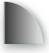 Зеркальная плитка Evoform Refractive с фацетом 5мм, четверть круга 15х15см, серебро BY 1433