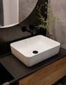Смеситель для раковины AQUAme Siena, настенный, чёрный матовый AQM6215MB