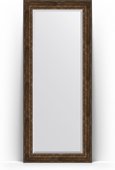 Зеркало Evoform Exclusive Floor 870x2070 пристенное напольное, с фацетом, в багетной раме 120мм, состаренное дерево с орнаментом BY 6140