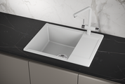 Кухонная мойка Granula Estetica ES-6202, 620x500, с крылом, кварц, Арктик 6202, АРКТИК
