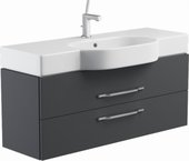 Тумба 106см подвесная с раковиной, 2 ящика 106x45x55см Verona Area+ AA104