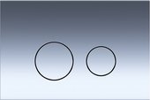 Панель смыва Aquatek Slim, прямоугольная, клавиши круглые, хром глянцевый KDI-0000004