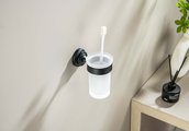 Стакан с держателем Aquatek Классик настенный, чёрный матовый AQ4527MB