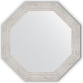 Зеркало Evoform Octagon 630x630 в багетной раме 70мм, серебряный дождь BY 3737