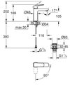 Смеситель для раковины Grohe Cubeo M-Size, CoolStart, нажимной донный клапан, хром 1017570000
