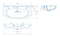 Умывальник Kirovit Элеганс 1050, белый 4620008197388