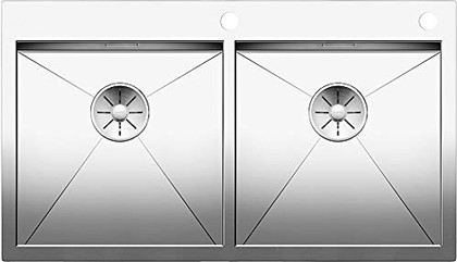 Кухонная мойка Blanco Zerox 400/400-IF/A, клапан-автомат, полированная сталь 521648