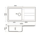 Кухонная мойка Omoikiri Kitagawa 100-GB, с крылом, оборачиваемая, Artceramic, графит 4993786