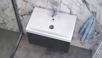 Тумба с раковиной Velvex Edge 600-0-1 (9696) навесная, графит tp.EDG.9696.60.1Y графит + 9696-60