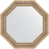 Зеркало Evoform Octagon 720x720 в багетной раме 93мм, серебряный акведук BY 7361