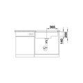 Кухонная мойка Blanco Subline 700-U Level, отводная арматура, серый беж 523545