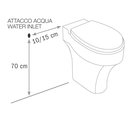 Ручной душ гидрощётка для WC Bossini Nikita Idrogetto, держатель с запорным клапаном, хром C69006.B.030
