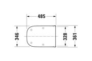 Сиденье для унитаза Duravit D-Code, удлиненное исполнение, с функцией мягкого закрывания SoftClose, сьёмное, белое 0060390000