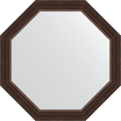 Зеркало Evoform Octagon 660x660 в багетной раме 62мм, палисандр BY 3988