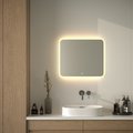 Зеркало с матированием и LED-подсветкой Defesto, 23W, 70x60см, сенсорный выключатель, тёплый белый свет DF 3816SH