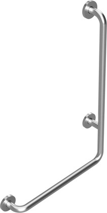 Поручень для душа Bemeta Help 890, настенный, правый, с крышками, матовая сталь 301122042