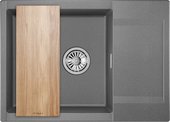 Кухонная мойка Granula Estetica ES-7003, 700x500, с крылом, кварц, Графит 7003, ГРАФИТ