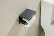 Бумагодержатель с полкой Aquatek Европа, чёрный матовый AQ4939MB