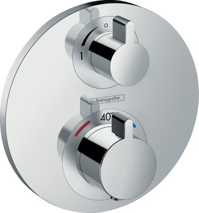 Термостат для душа Hansgrohe Ecostat S с запорным вентилем, внешняя часть, хром 15757000
