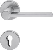 Ручка дверная Colombo Tool, с круглой розеткой d50, с ключевиной для англ.замка с узкой накладкой, хром матовый MD11RF cromat