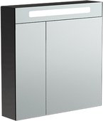 Шкаф зеркальный 75x75см подвесной с подсветкой, 2 дверцы - правая шире Verona SUSAN SU602R