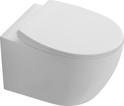 Унитаз подвесной Aquatek Сириус Tornado, безободковый 520x360x350, тонкое сиденье с механизмом плавного закрывания, белый AQ1582T-00