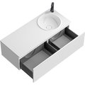 Тумба с умывальником Aqwella Боско Casso 1200 R/L, с двумя ящиками, фасад волна, белый BOS0112WM+BOS07VOL67WM+BOS07VOL52WM+CAS.12.04.R/L