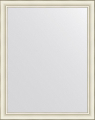 Зеркало Evoform Definite 74x94, в багетной раме, белый с серебром 60мм BY 7622