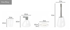 Размеры аксессуаров для ванной и туалета от Spirella коллекции Etna Shiny