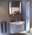 Мебель для ванной Verona, коллекция VERONA, Шкаф-пенал подвесной, ширина 30см, корзина и дверца, петли слева, артикул VN303L