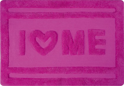 Коврик для ванной хлопковый 60x90см розовый Spirella Ibiza Love Love 1017823