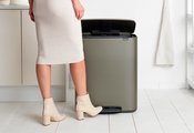 Бак для мусора Brabantia Bo Pedal Bin 60л, платиновый 211409