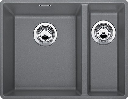 Кухонная мойка без крыла, с клапаном-автоматом, гранит, алюметаллик Blanco Subline 340/160-F 519804