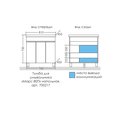 Тумба с раковиной Санта Марс 810x850x455, напольная, 3 двери, белый 700217+Фостер80П