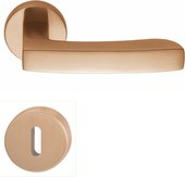 Ручка дверная Colombo Viola, с круглой розеткой d50, с накладкой классик, медь винтажная матовая AR21R vintage mat