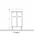 Verona SOLO Шкаф средний напольный, ширина 60см, 2 дверцы, артикул SL412