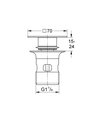 Донный клапан Grohe для раковин с переливом, квадратный, хром 40565000