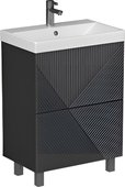 Тумба под раковину Velvex Edge 600-0-2 (9696), графит tn.EDG.9696.60.2Y графит