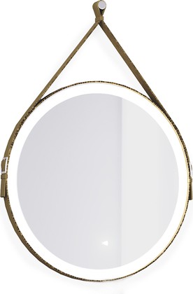 Зеркало Jorno Wood, 50см, подсветка, бесконтактный включатель, антрацит Wood.02.50/ТК
