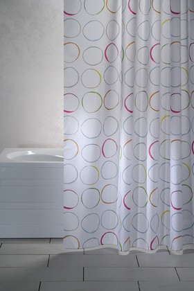 Штора для ванной Grund Circle, 180x200см, текстиль, мультиколор 2121.98.0098