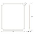 Зеркало с матированием и LED-подсветкой Defesto, 23W, 60x70см, без выключателя, тёплый белый свет DF 3816
