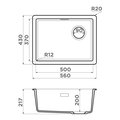 Кухонная мойка Omoikiri Kata 56-U/I Side PA, Artgranit, со смещённым сливом, пастила 4997584