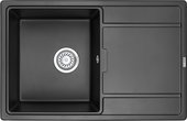 Кухонная мойка Granula 7804, 780x500, накладная, с крылом, кварц, Турмалин 7804, ТУРМАЛИН