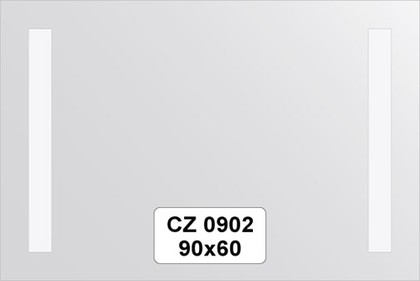 Зеркало для ванной FBS 90x60см со светильниками CZ 0902