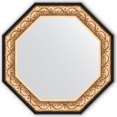 Зеркало Evoform Octagon 804x804 в багетной раме 106мм, барокко золото BY 3846